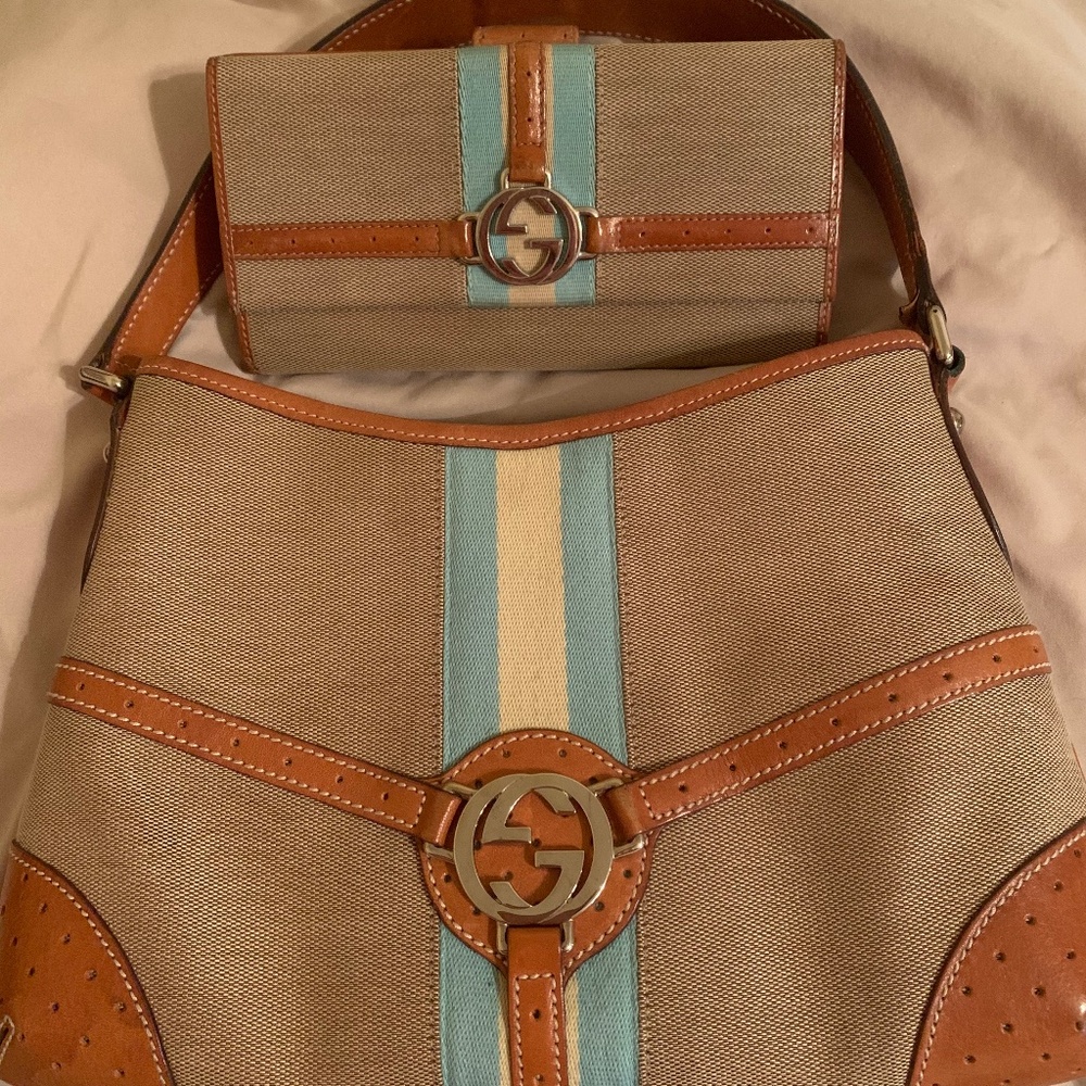 Gucci Sherry line purse and wallet